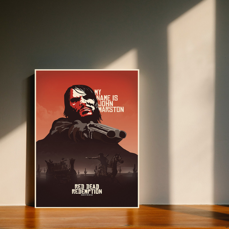 تابلو مدل گیمینگ رد دد جان مارسون red dead redemption کد 1273 - Image 4