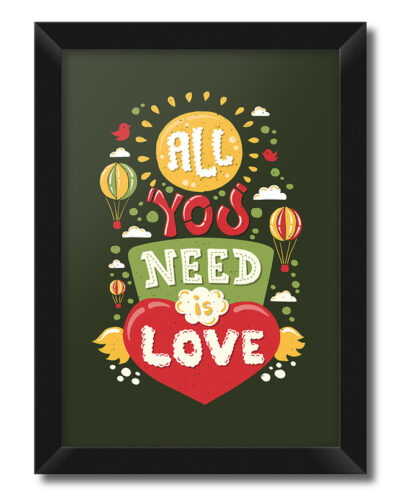 تابلو فنچ آرت طرح All You Need Is Love کد QT102G-CO