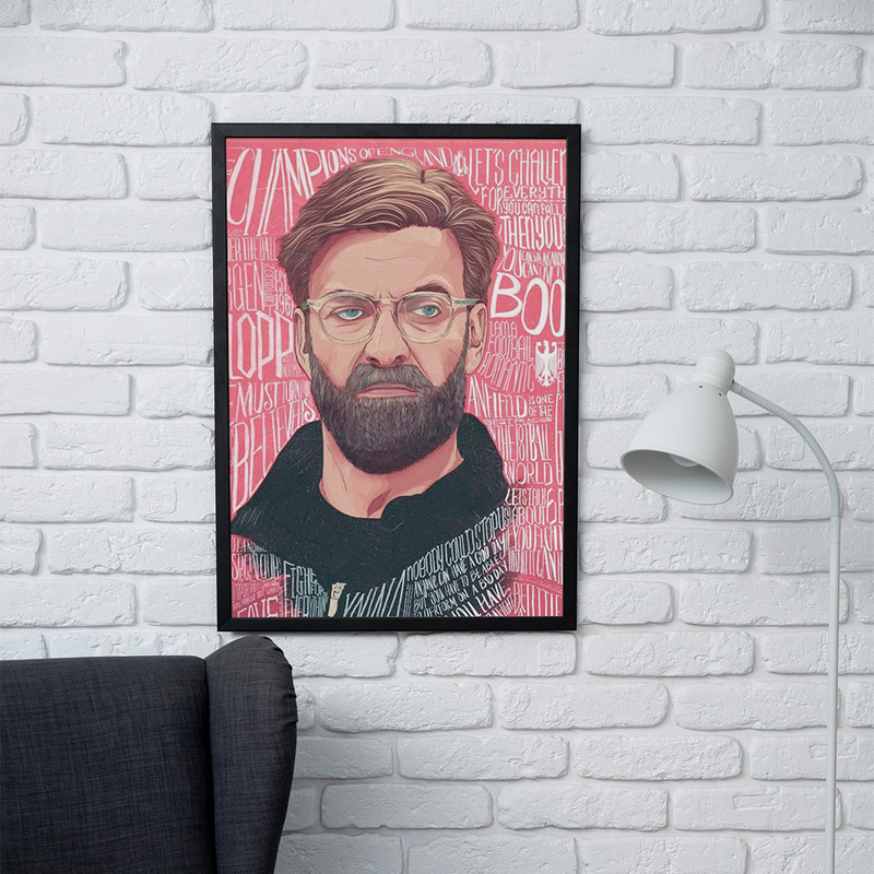 تابلو مدل دیواری طرح یورگن کلوپ Jrgen Klopp کد FD574 - Image 3