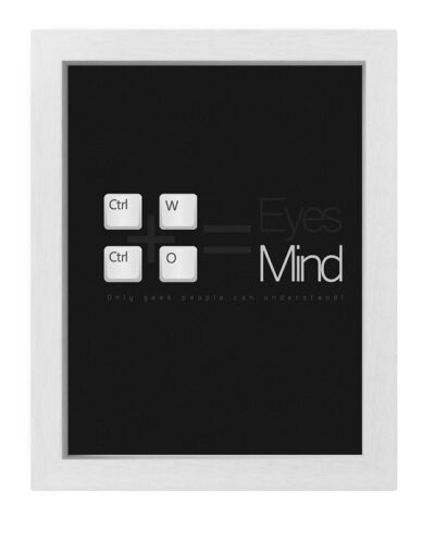 تابلو طرح برنامه نویسی مدل Close Eyes Open Mind