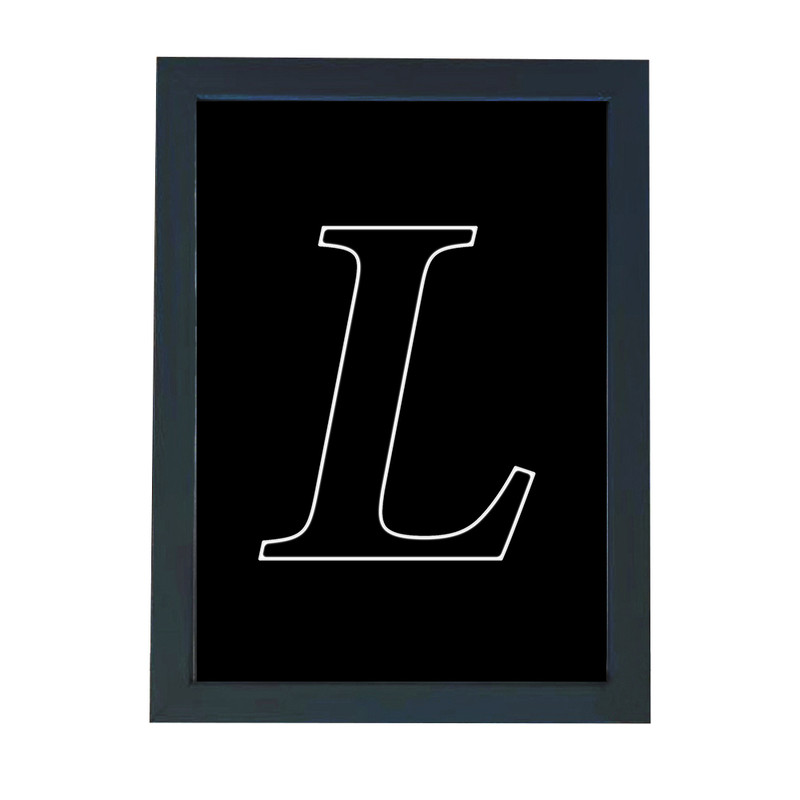 تابلو گالری چهره پرداز رخ مدل حرف L طرح عاشقانه دکوری کد Alphabet10016