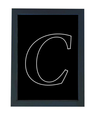 تابلو گالری چهره پرداز رخ مدل حرف C طرح عاشقانه دکوری کد Alphabet10010