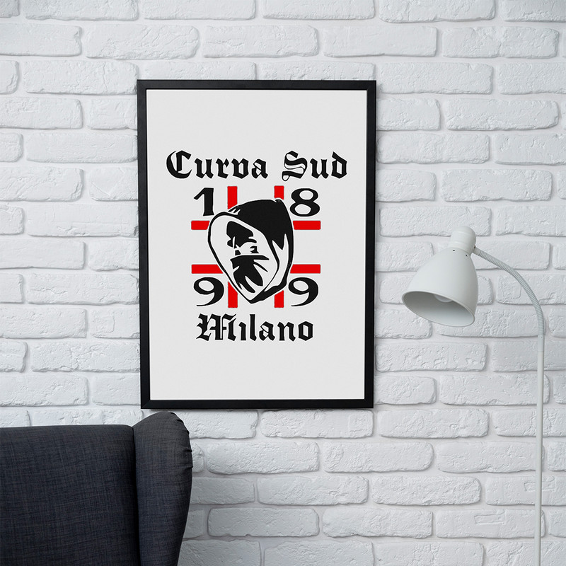 تابلو مدل دیواری طرح آث میلان AC Milan کد FD578 - Image 2