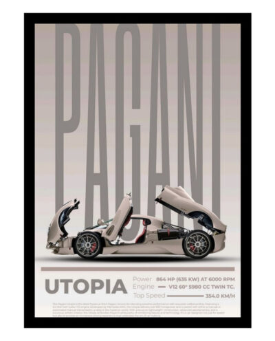 تابلو مدل ماشین پاگانی Pagani Utopia