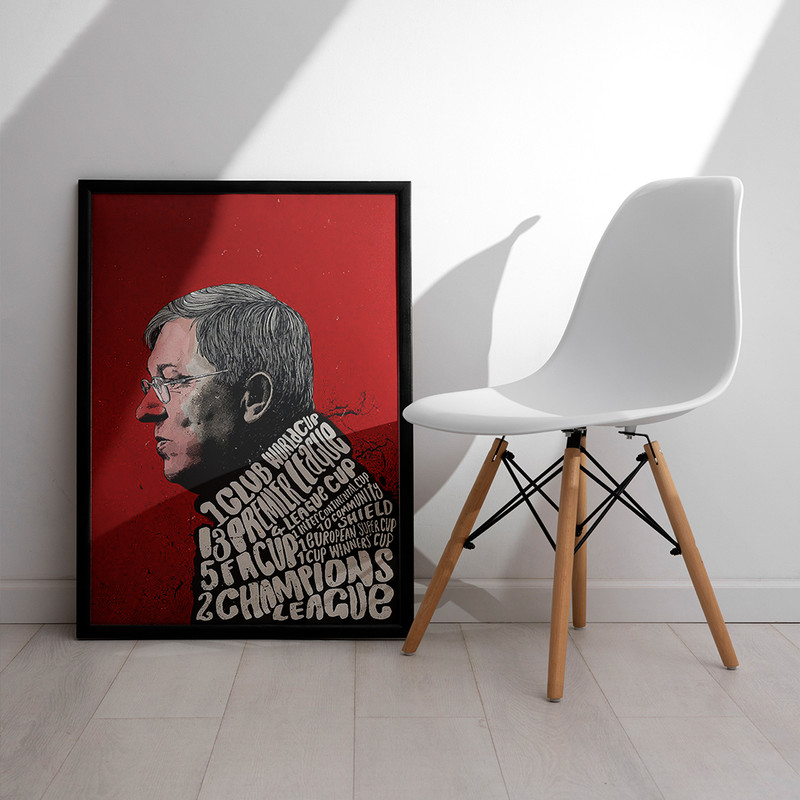 تابلو مدل دیواری طرح الکس فرگوسن Alex Ferguson کد FD556 - Image 3