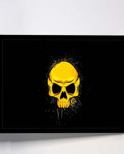تابلو مدل gold skull کد F-12043