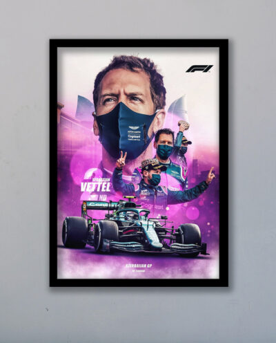 تابلو مدل فرمول یک سباستین وتل Vettel کد LA-F1G1022B