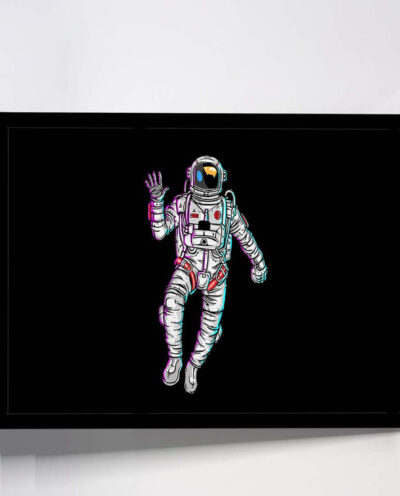 تابلو مدل astronaut waving hand minimal کد F-10047