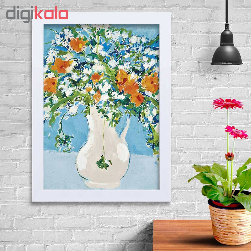 تابلو گالری استاربوی طرح گل و گلدان مدل هنری KL84 - Image 2