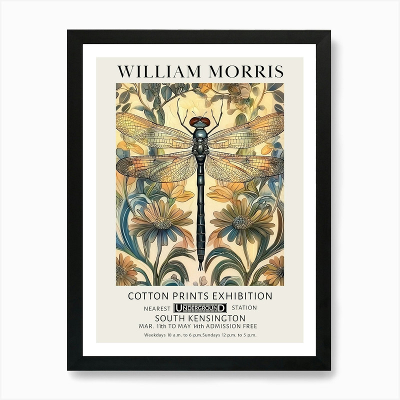 تابلو مدل William Morris Dragonfly کد 248901388 - Image 2