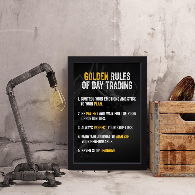 تابلو مدل معامله گر منضبط Trading Rules کد MJ13132 - Image 2