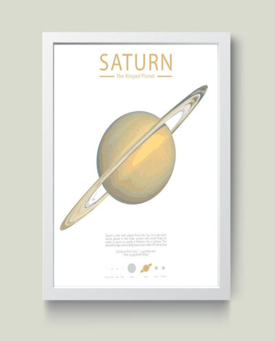 تابلو مدل Minimall زحل Saturn کدm2409-w