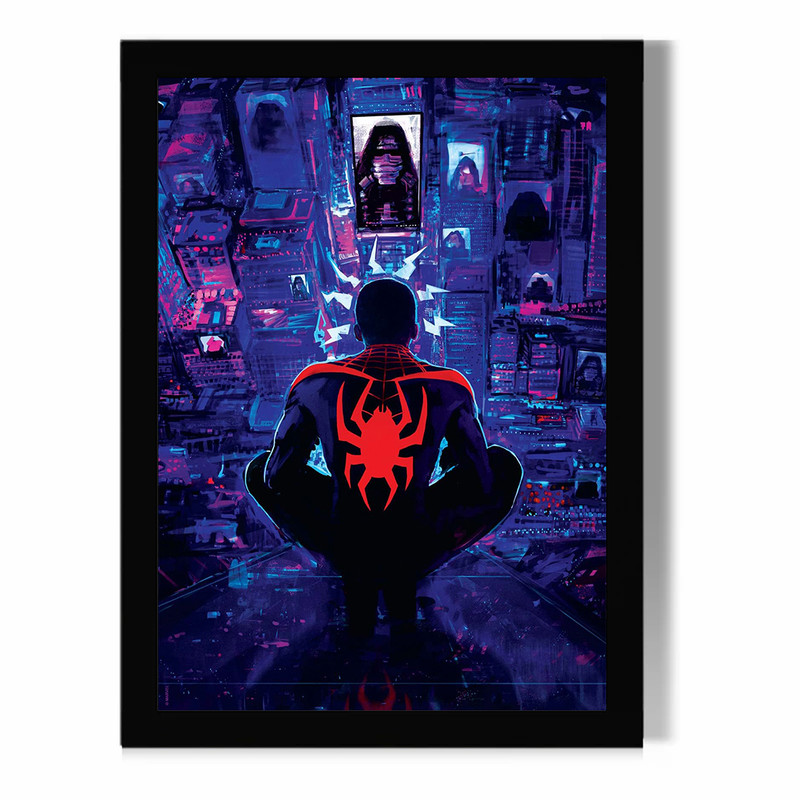 تابلو مدل دیواری طرح انیمیشن مرد عنکبوتی مایلز مورالس Spiderman Miles Morales کد FD183