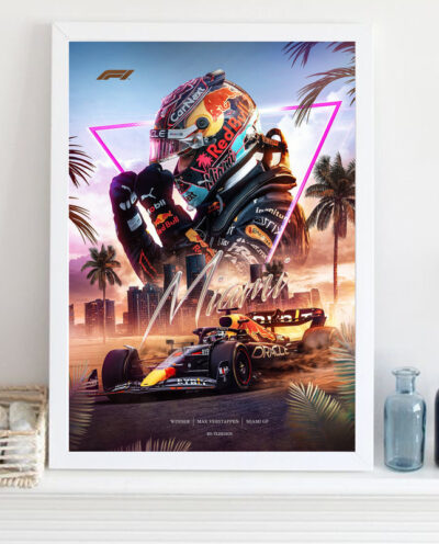 تابلو مدل فرمول یک مکس ورشتپن Verstappen کد LA-F1G1016