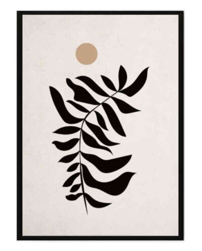 تابلو مدل Black leaf کد 248901712