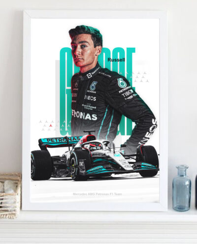 تابلو مدل فرمول یک جورج راسل Russell کد LA-F1G1012