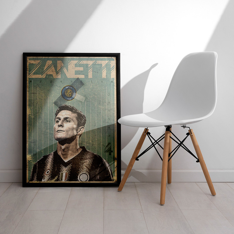 تابلو مدل دیواری طرح خاویر زانتی Javier Zanetti کد FD428 - Image 2
