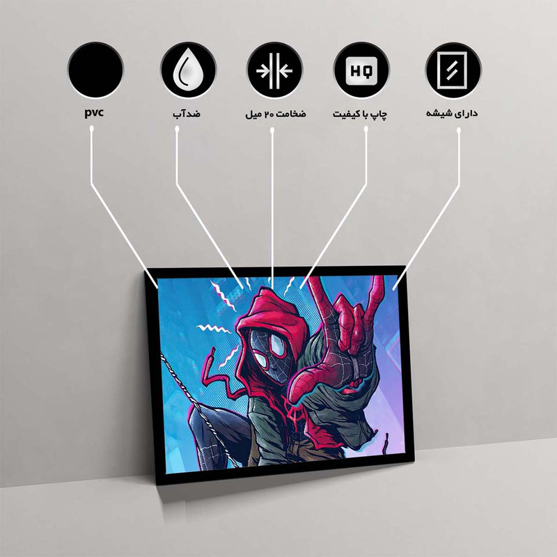 تابلو مدل spider man miles کد F-10011 - Image 11