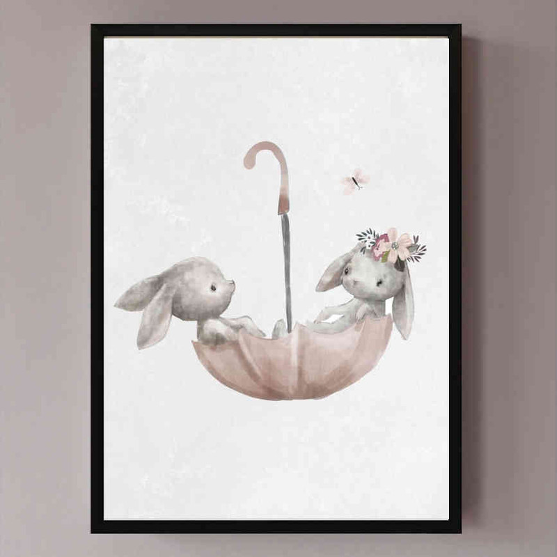 تابلو مدل Rabbits umbrella کد 2489011064 - Image 3