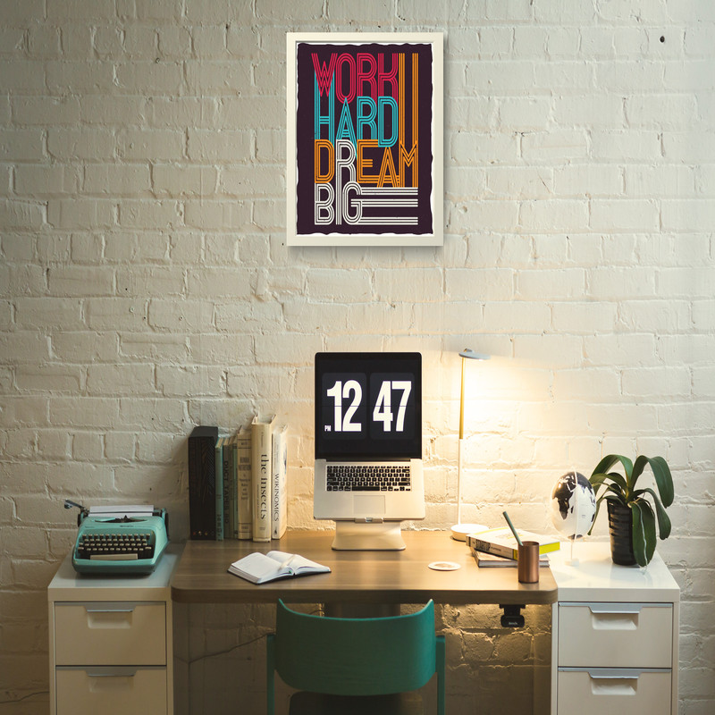 تابلو مدل دکوراتیو انگیزشی workhardکدN263 - Image 2