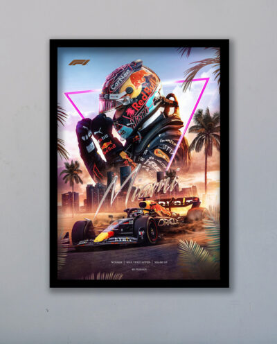 تابلو مدل فرمول یک مکس ورشتپن Verstappen کد LA-F1G1016B