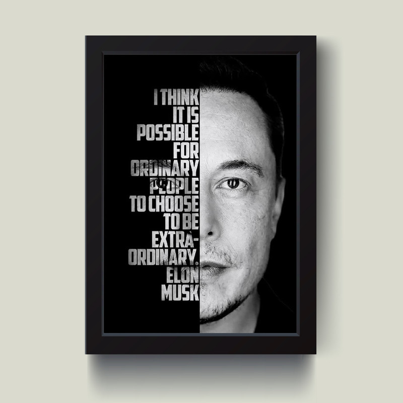 تابلو مدل دکوراتیو انگیزشی ایلان ماسک elon musk کد G5-21 - Image 2
