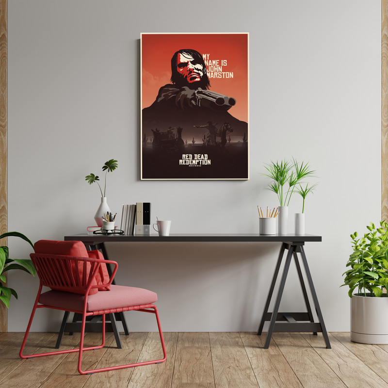 تابلو مدل گیمینگ رد دد جان مارسون red dead redemption کد 1273 - Image 5