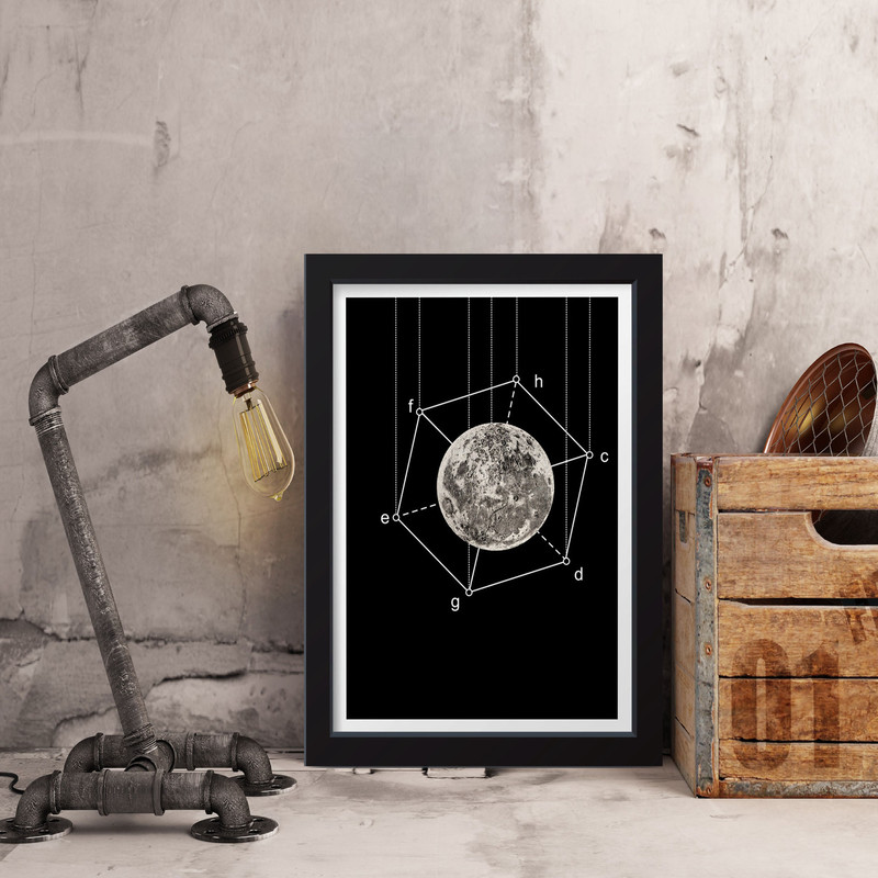 تابلو مدل مینیمال Moon Side کدQ0423 - Image 2