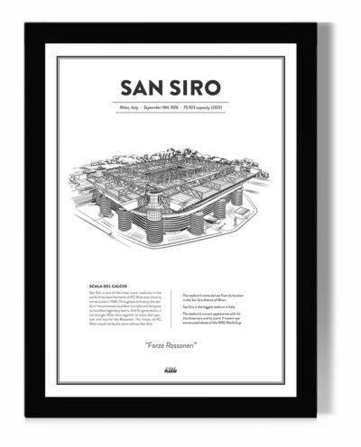 تابلو مدل دیواری طرح استادیوم سن سیرو آث میلان San Siro کد FD044
