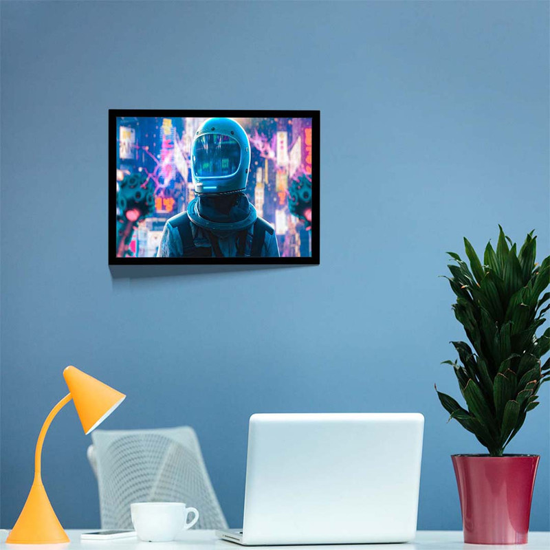 تابلو مدل astronaut alone in neon city کد F-10040 - Image 9