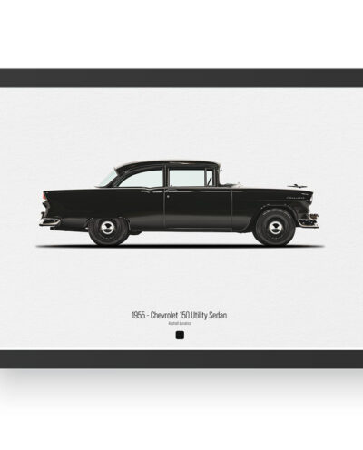 تابلو مدل Chevrolet 150 Utility Sedan Black 1955