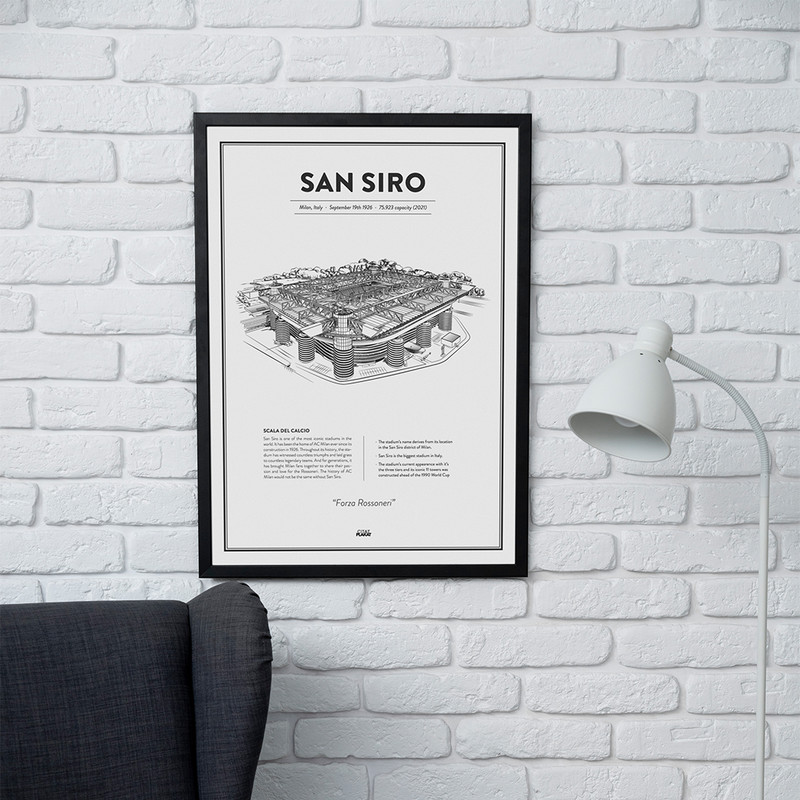 تابلو مدل دیواری طرح استادیوم سن سیرو آث میلان San Siro کد FD044 - Image 2