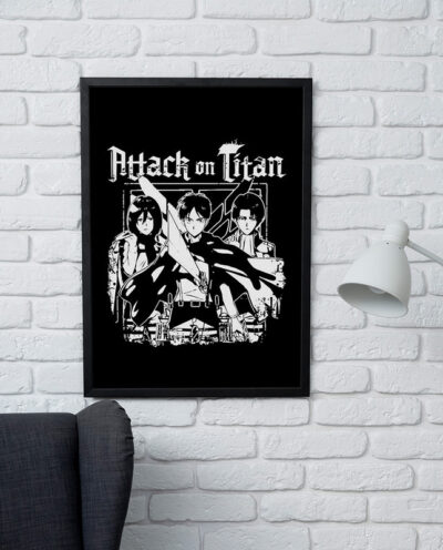 تابلو مدل دیواری طرح انیمه اتک آن تایتان Attack on titan کد FD081