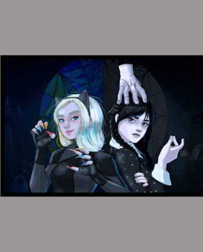 تابلو مدل ونزدی آدامز Wednesday Addams کد LAG10135