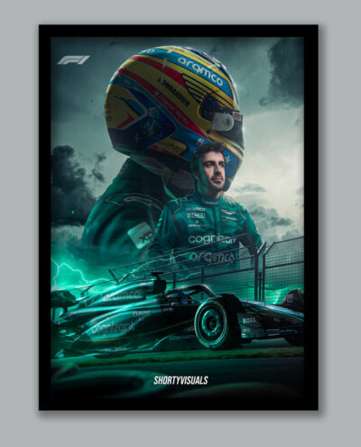 تابلو مدل فرمول یک فرناندو آلونسو Fernando Alonso کد LA-G10196