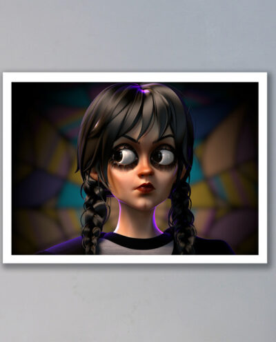 تابلو مدل ونزدی آدامز Wednesday Addams کد LAG10140
