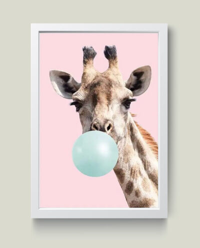 تابلو مدل دکوراتیو زرافه funny giraffa کد G7-08