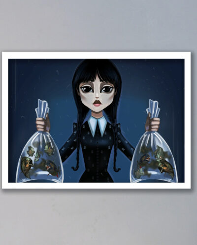 تابلو مدل ونزدی آدامز Wednesday Addams کد LAG10147