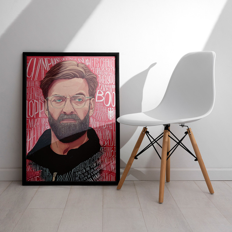 تابلو مدل دیواری طرح یورگن کلوپ Jrgen Klopp کد FD574 - Image 2
