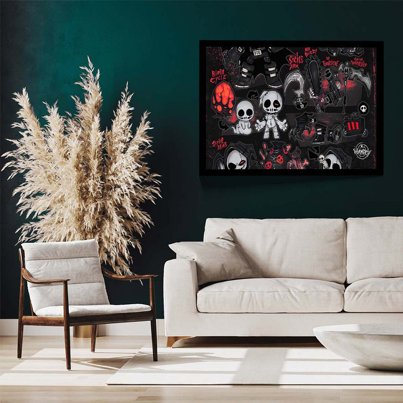 تابلو مدل grim reapers skulls کد F-12047 - Image 3