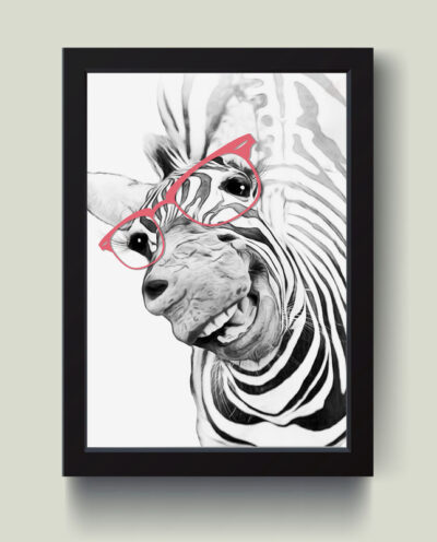 تابلو مدل Funny Zebra کدm2632-b