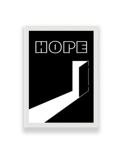 تابلو طرح مینیمال انگیزشی hope