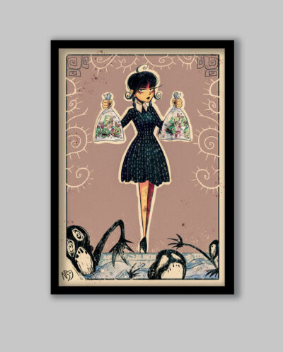 تابلو مدل ونزدی آدامز Wednesday Addams کد LA-G10819-2