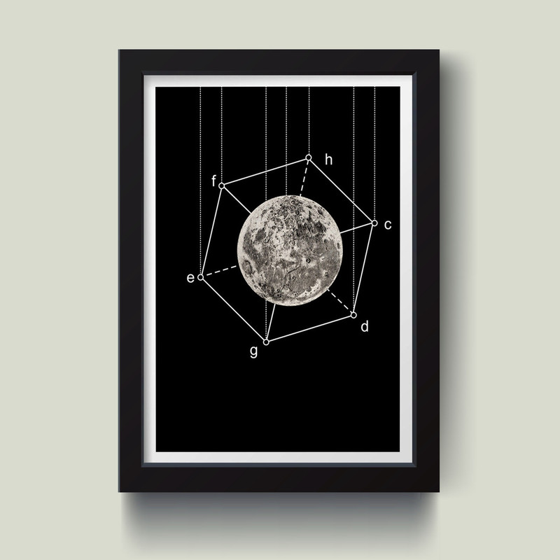 تابلو مدل مینیمال Moon Side کدQ0423