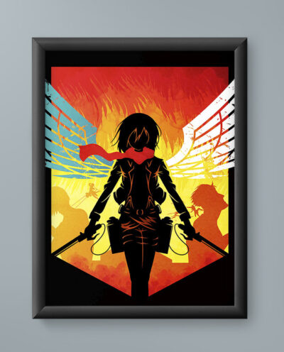 تابلو مدل میکاسا اتک ان تایتان 04 mikasa attack on titan