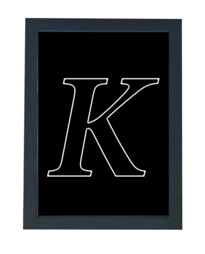تابلو گالری چهره پرداز رخ مدل حرف K طرح عاشقانه دکوری کد Alphabet10015