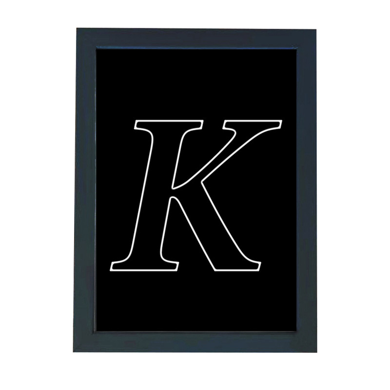 تابلو گالری چهره پرداز رخ مدل حرف K طرح عاشقانه دکوری کد Alphabet10015