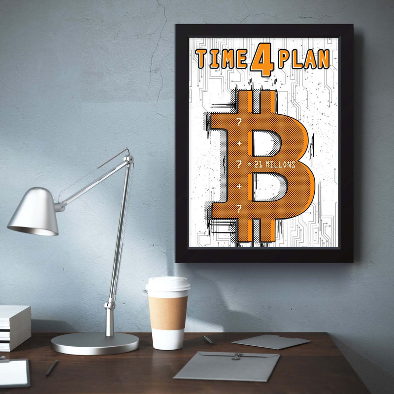 تابلو مدل انگیزشی MILLION BITCOIN کد S0113-b - Image 4
