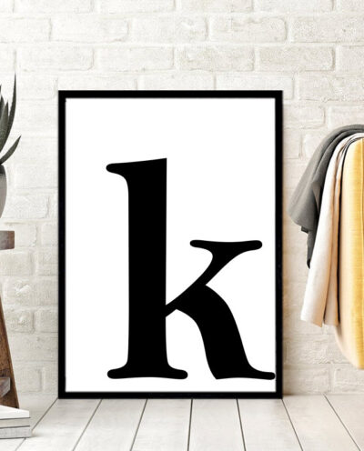 تابلو مدل حروف طرح k