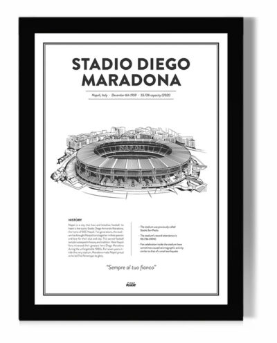 تابلو مدل دیواری طرح استادیوم دیگو مارادونا ناپولی Stadio Diego Maradona کد FD042